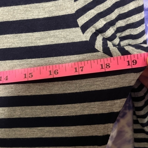 Calvin Klein Women’s Striped Flowy Maxi Dress Blue And Grey 3/4 Sleeve Size 6 - Picture 7 of 8